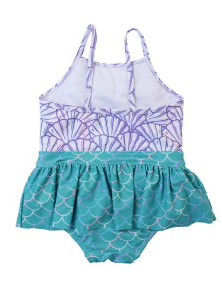 Magical Mermaid Big Bow Skirted One Piece Swimsuit | Purple