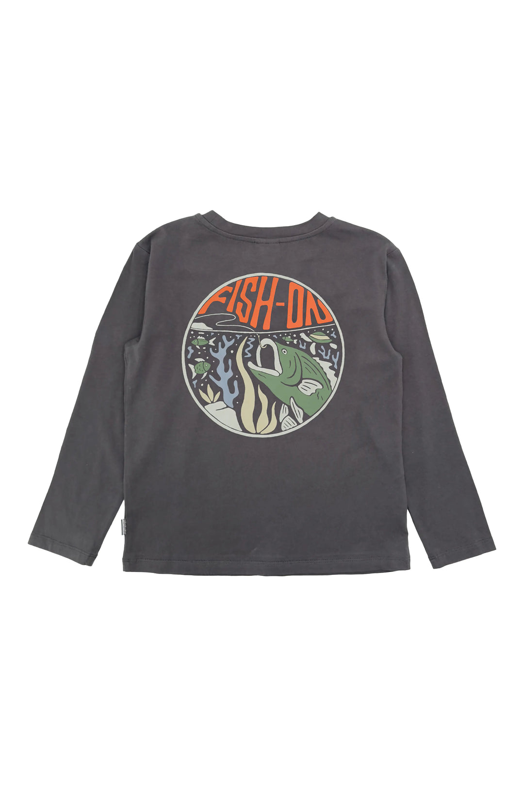 Fish On LS Tee/ Ash Grey