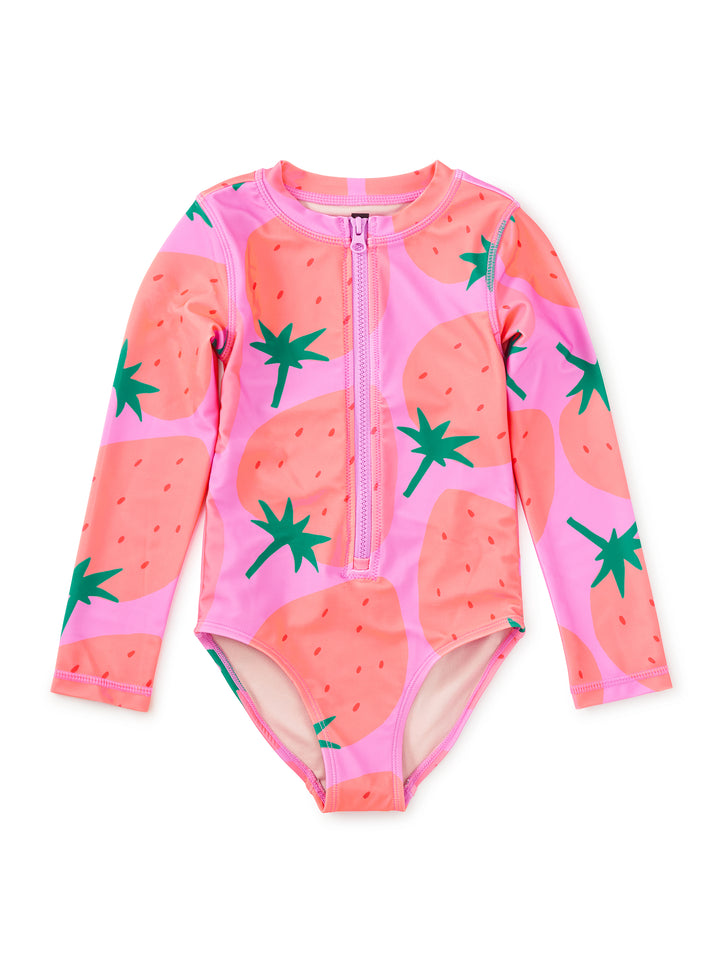 Fresas Long Sleeve One-Piece Swimsuit