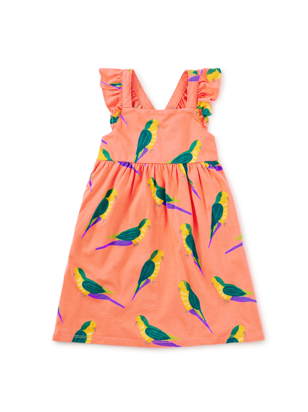 Monk Parakeet Ruffle Strap Dress