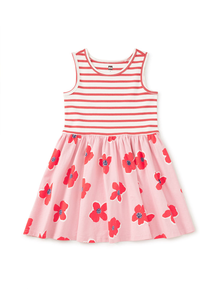 Print Mix Tank Skirted Dress|Rock Floral