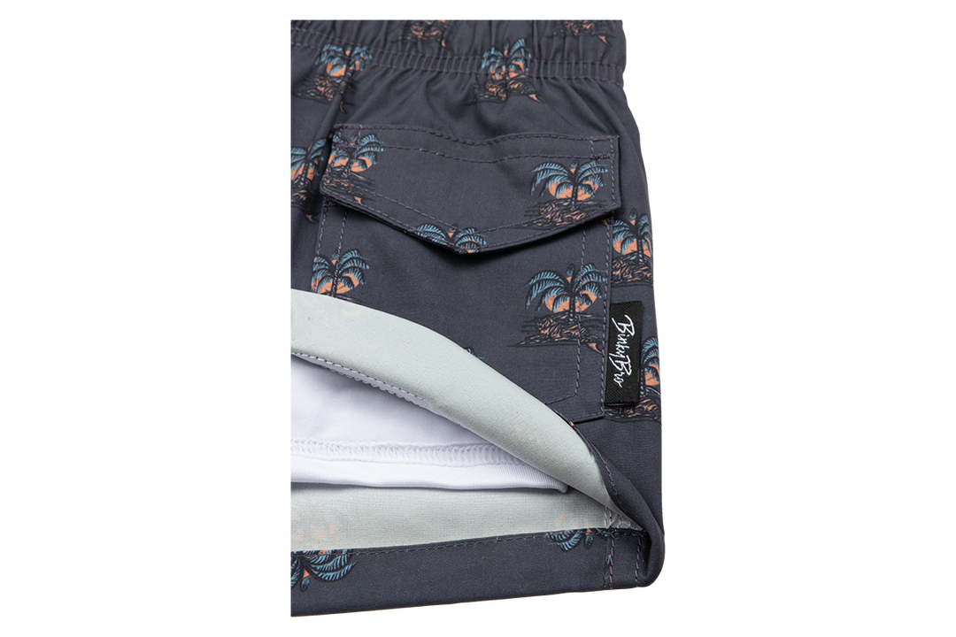 Kids Swimsuit Khan: Charcoal