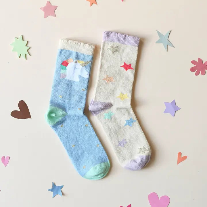 Rainbow Unicorn Socks