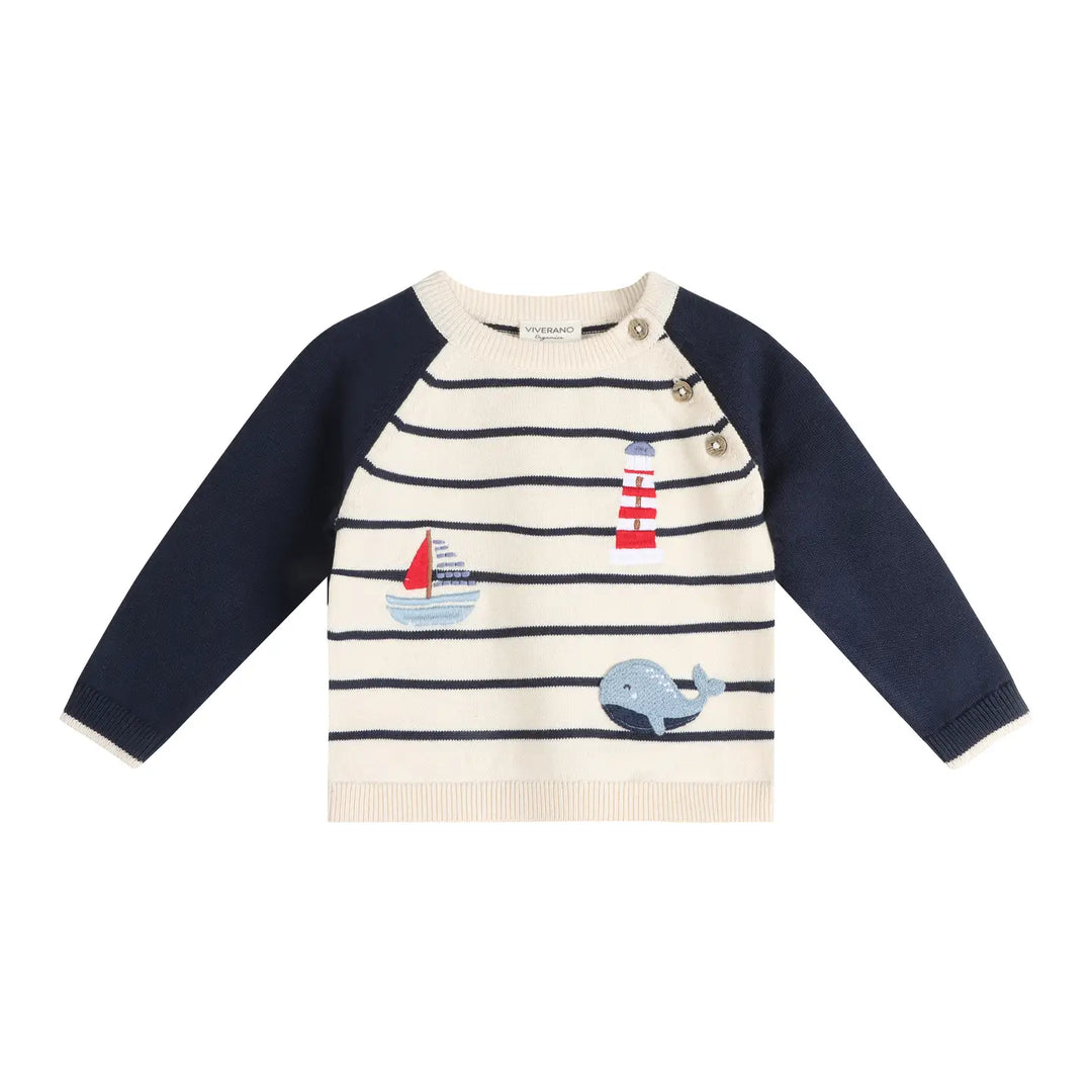Nautical Embroidered Sweater