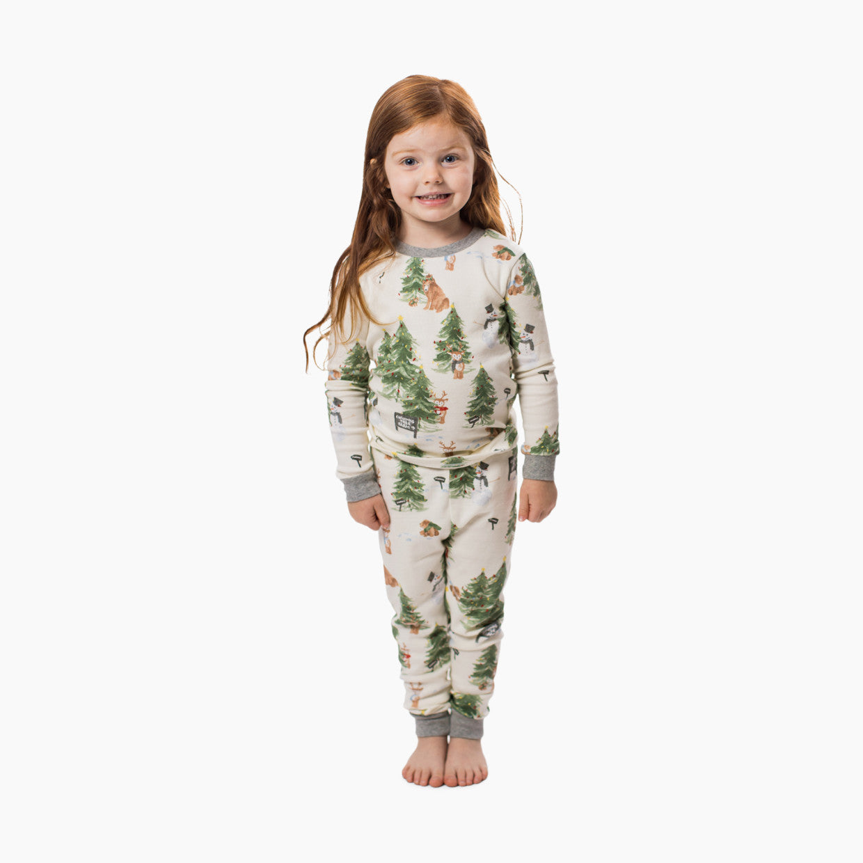 Kids Christmas Tree Farm PJ Set