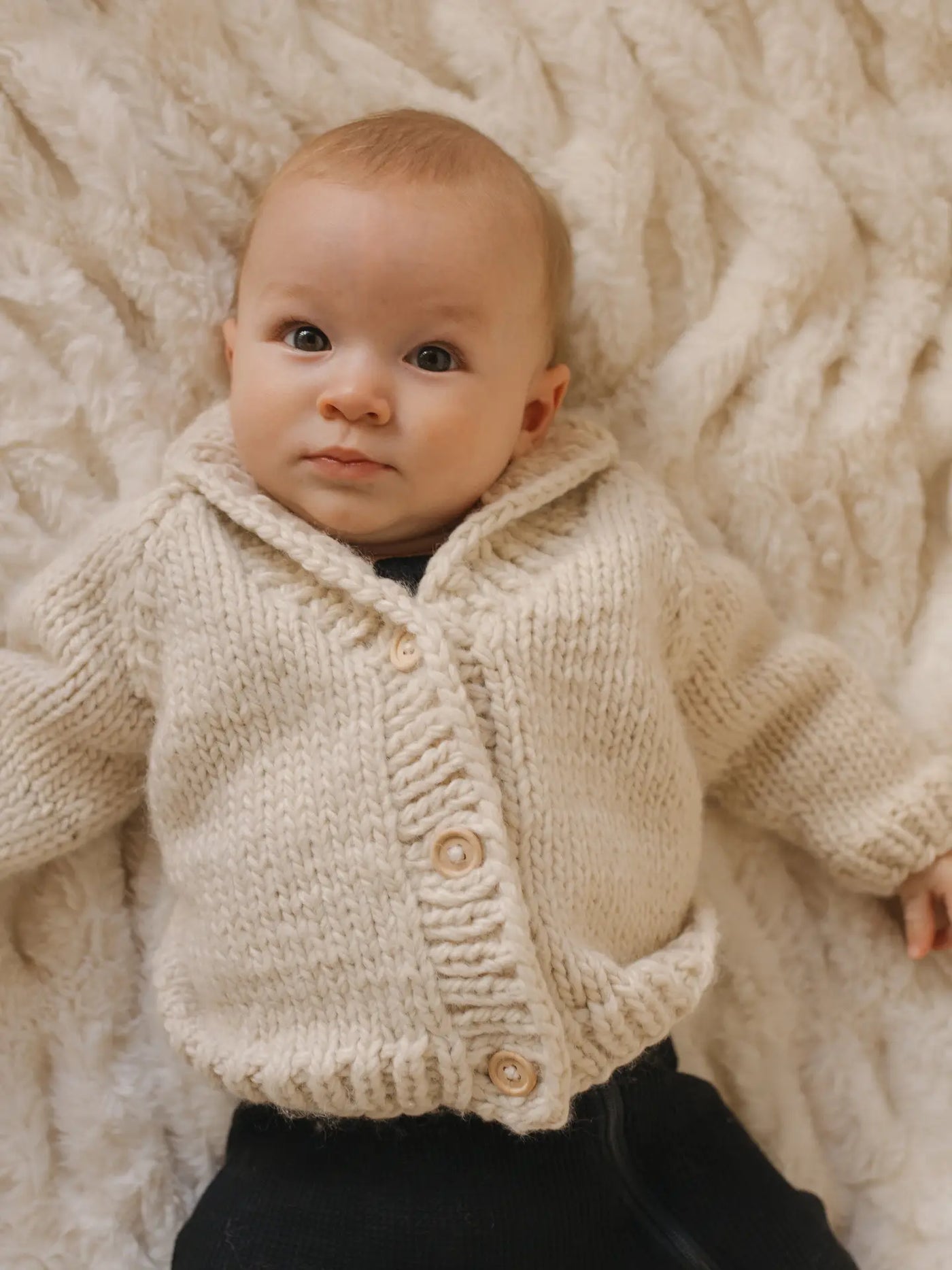 Shaw Collar Cardigan in Natural