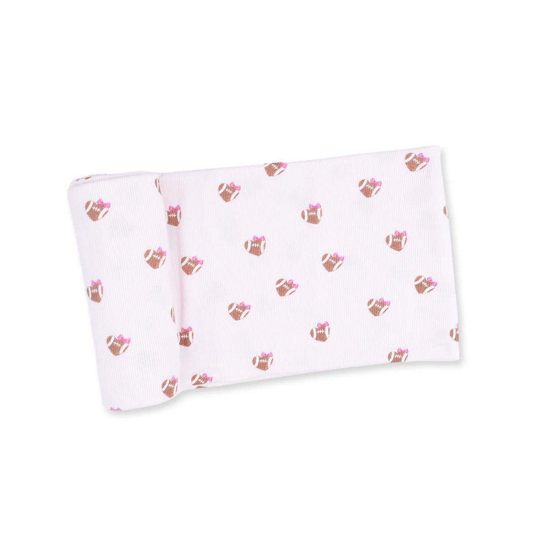 Mini Football Hearts  Swaddle Blanket
