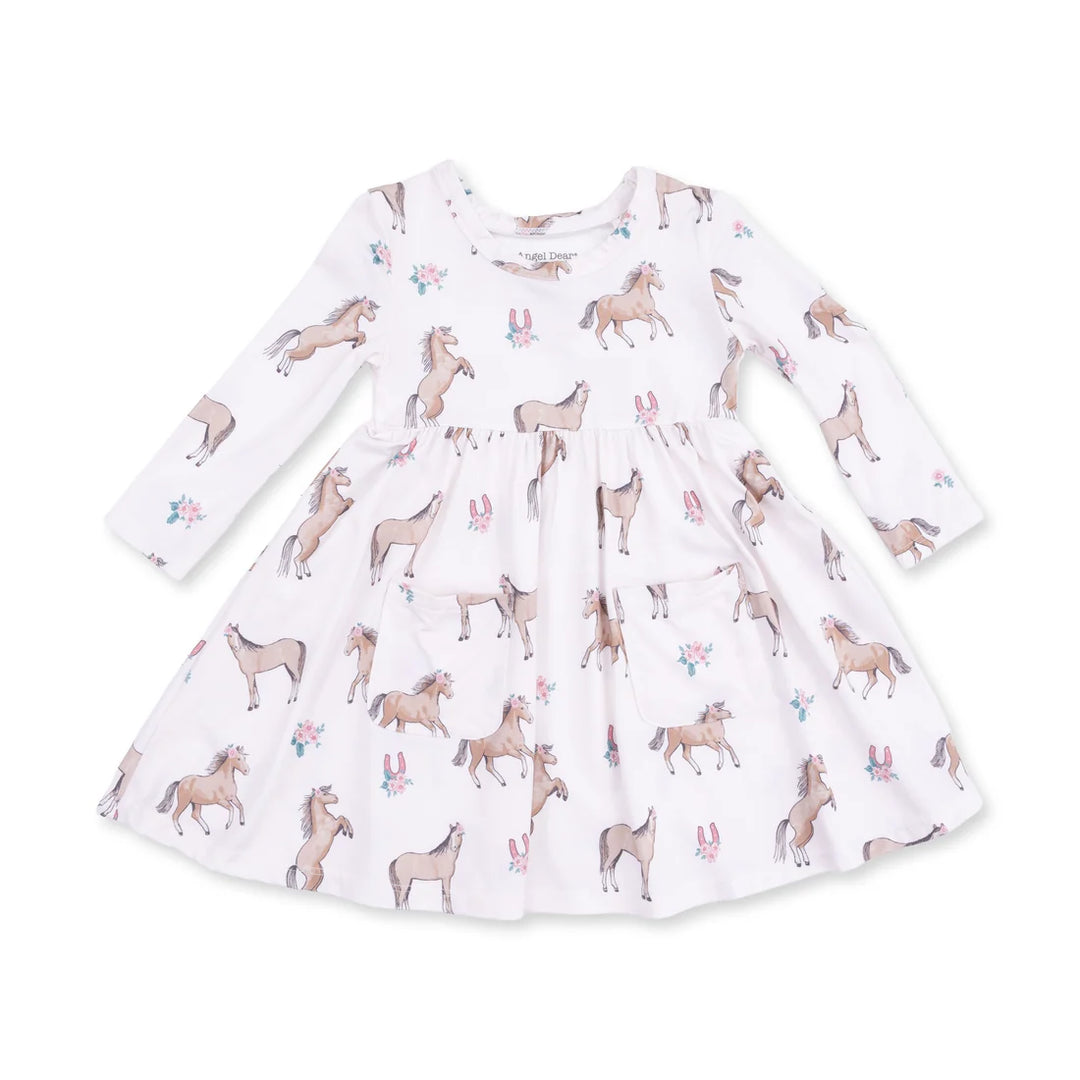 I Love Horses  Twirly Long Sleeve Dress