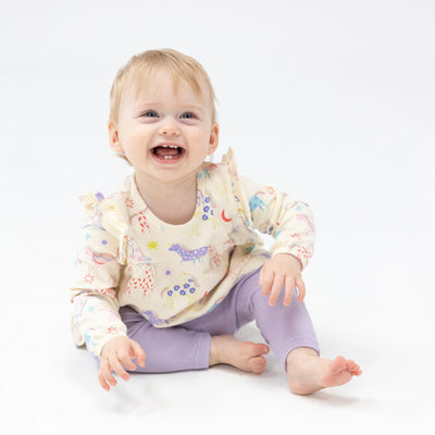 Fun Unicorns - Ruffle Top  Tunic & Rib Legging