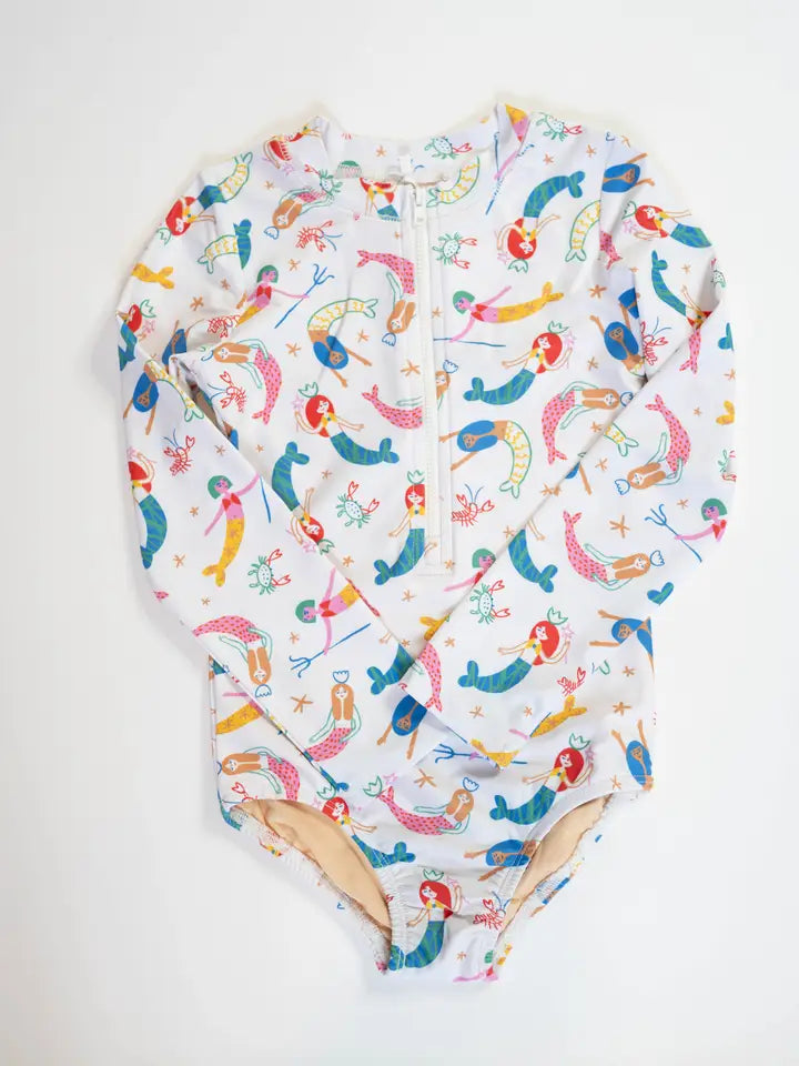 Lyanna Swim in Mermaid Whimsy  | Upf 50 Swimwear