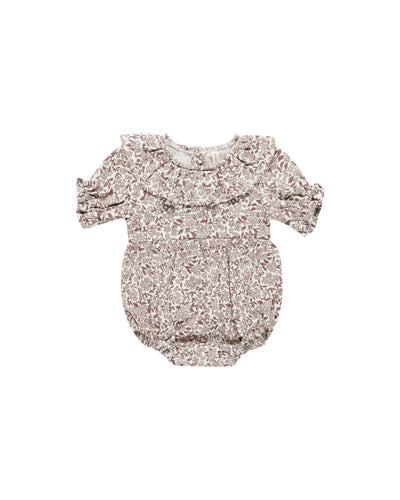 Collared Romper | Mauve Ditsy