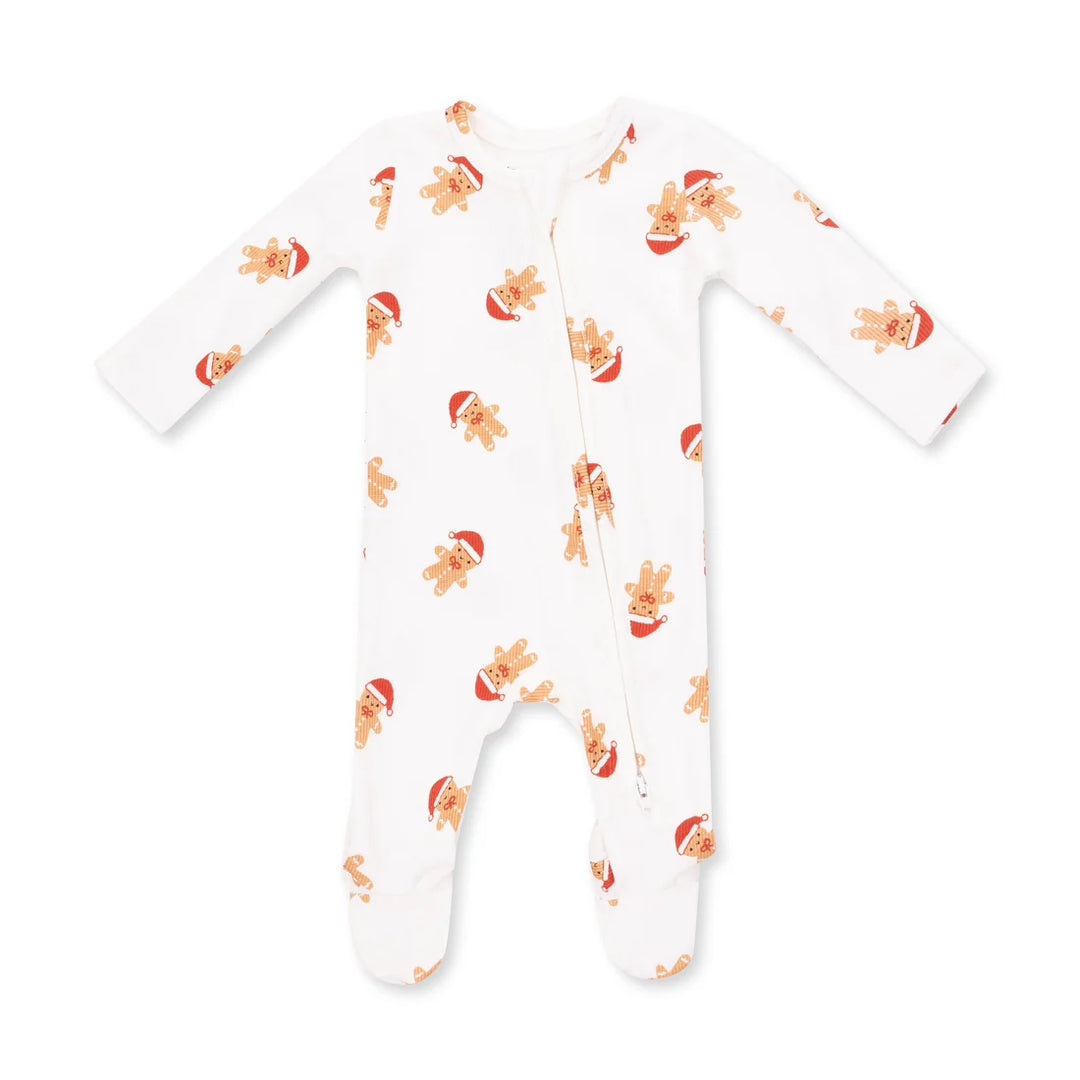 Simple Gingerbread  2 Way Zipper Footie