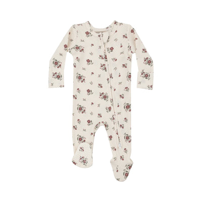 2 Way Zipper Footie - Misty Rose Floral