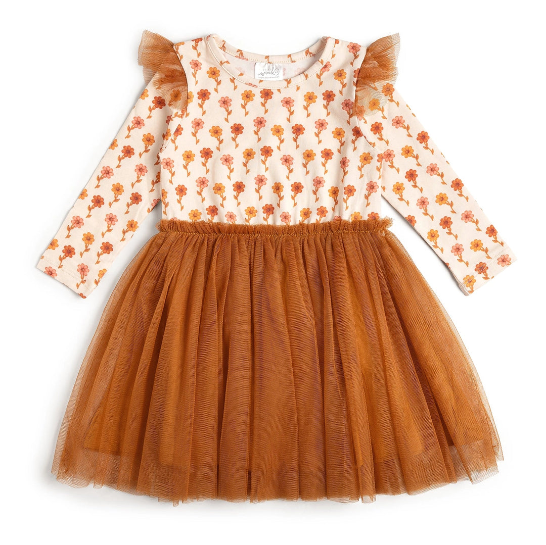 Cinnamon Floral Tutu Dress