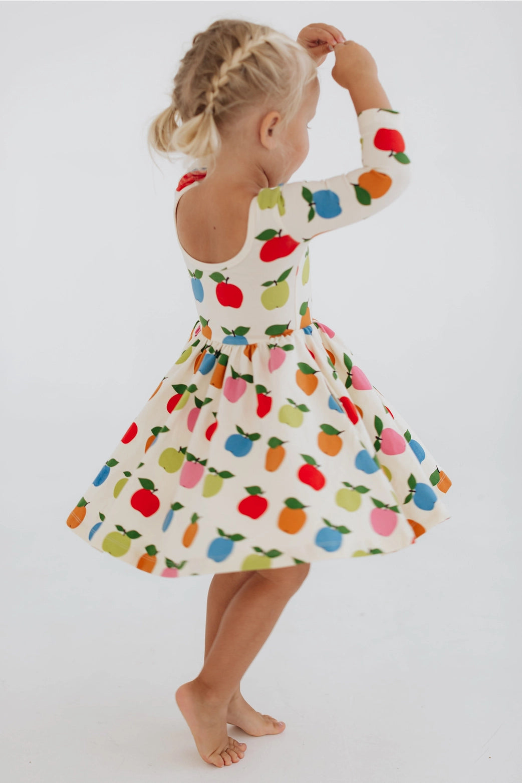 Colorful Apple Twirl Dress