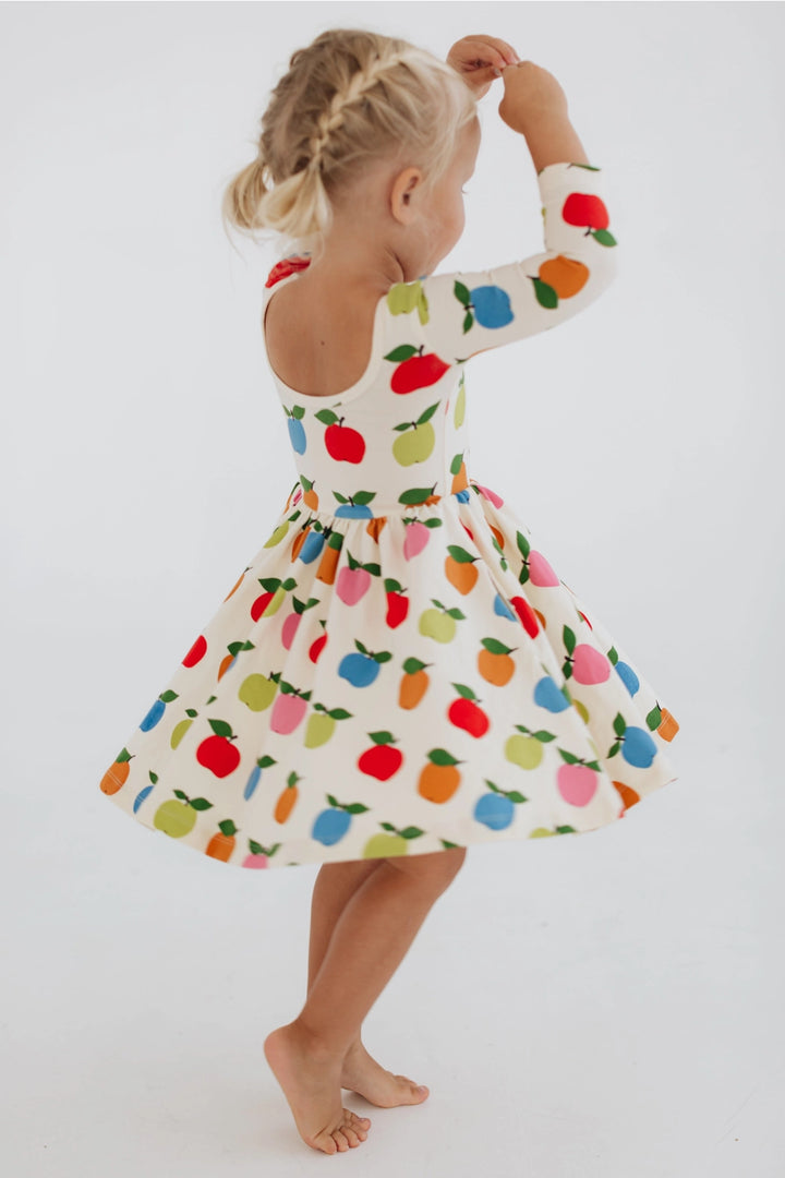 Colorful Apple Twirl Dress