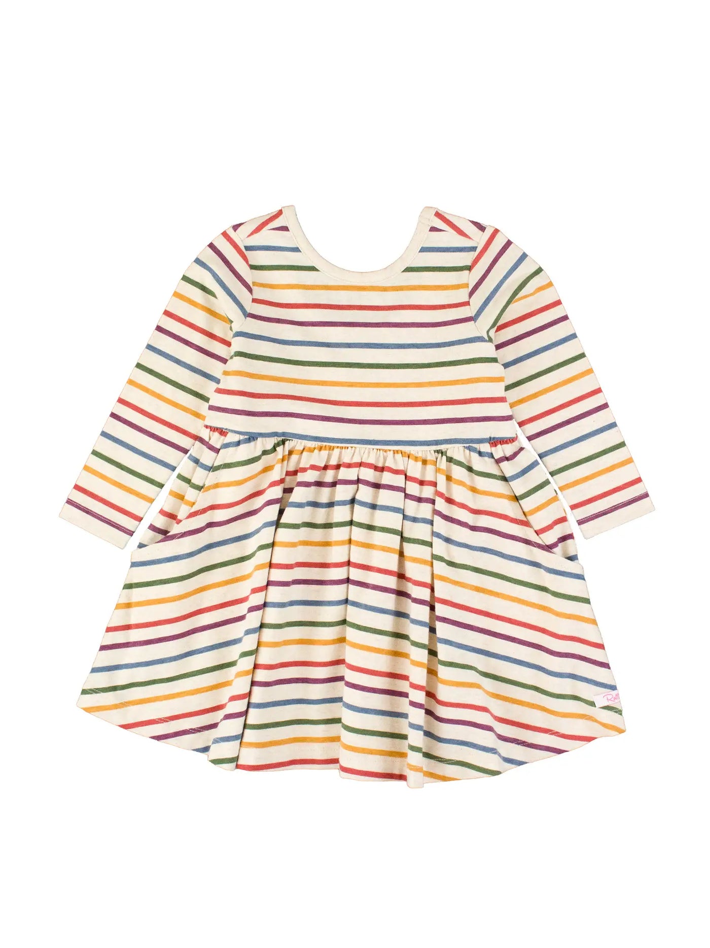 Rainbow Stripe Twirl Dress