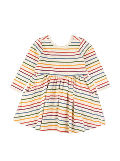 Rainbow Stripe Twirl Dress