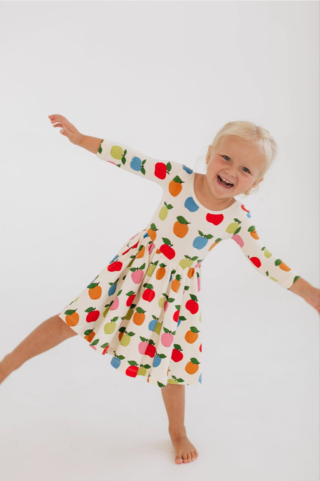 Colorful Apple Twirl Dress