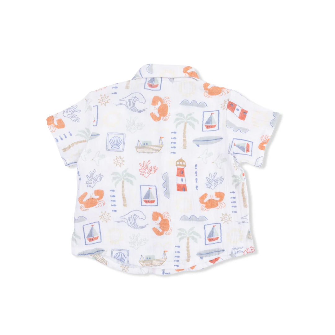 Club Mediterranean  Polo Button Up with Casual Short