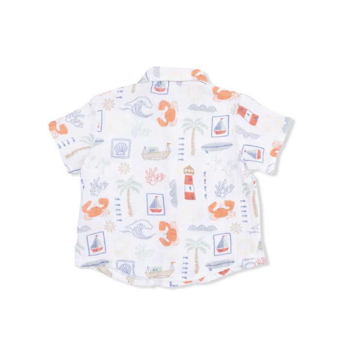 Club Mediterranean  Polo Button Up with Casual Short