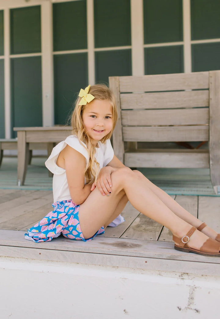 Ruffle Skort in Strawberry