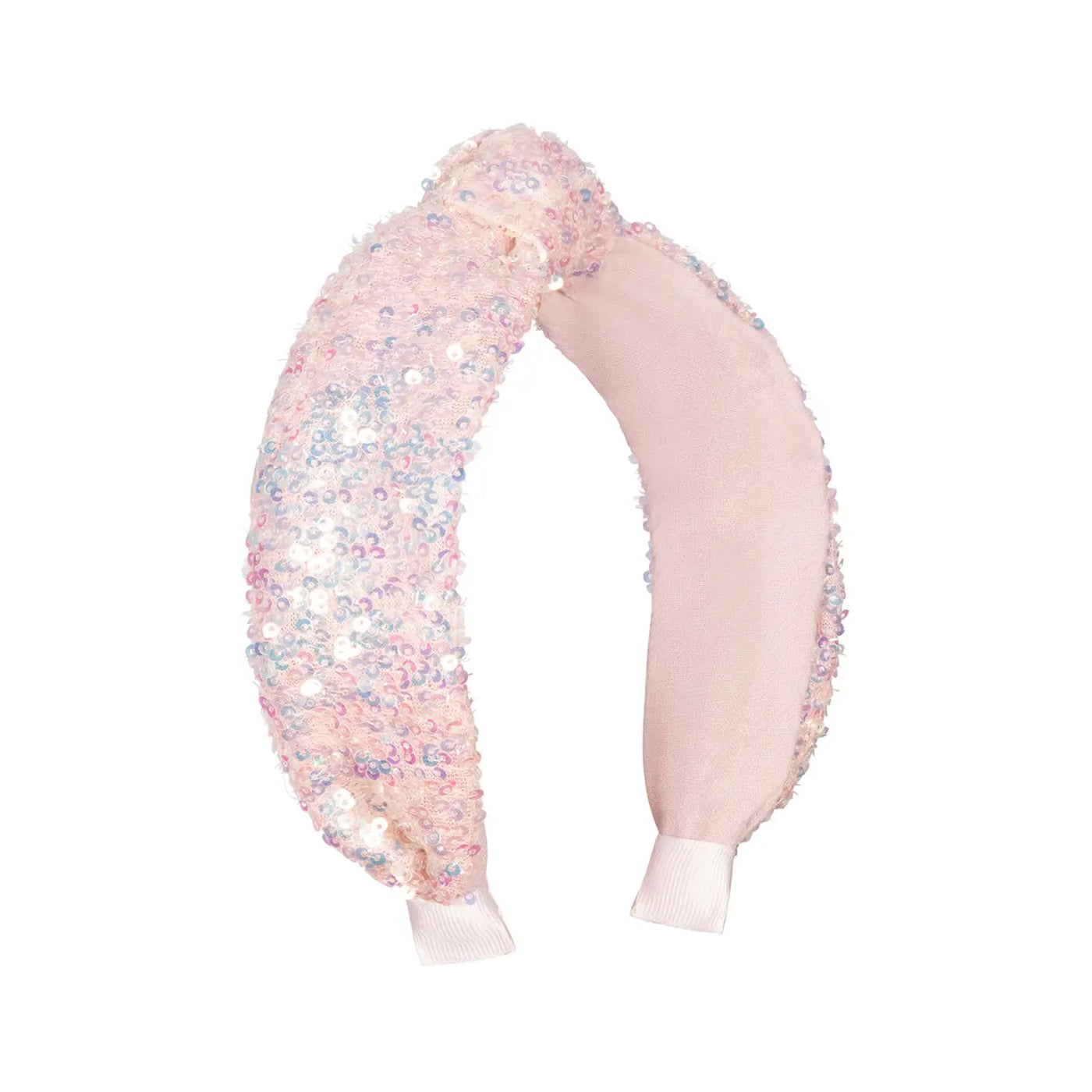 Pink Sequin Knotted Headband