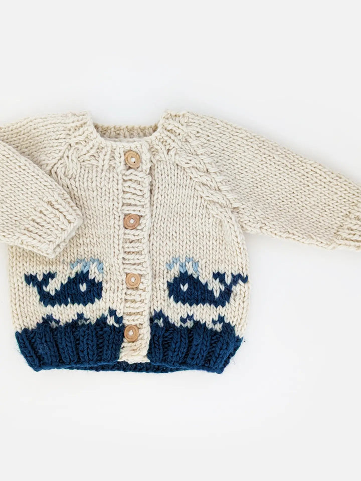 Whale Cardigan Sweater