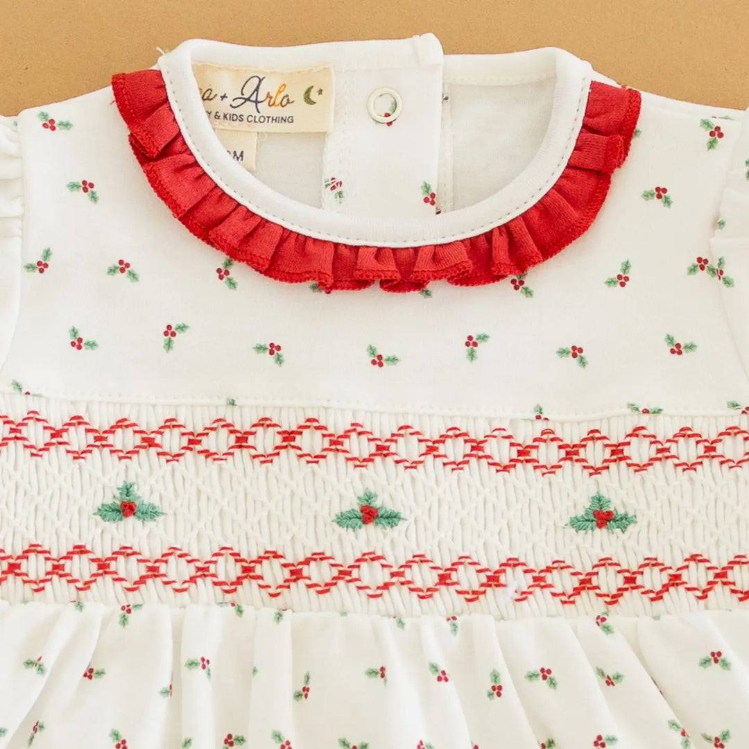 Winter Berries Smocked Bubble