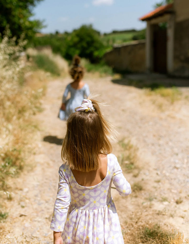 Pale Purple Petals Twirl Dress