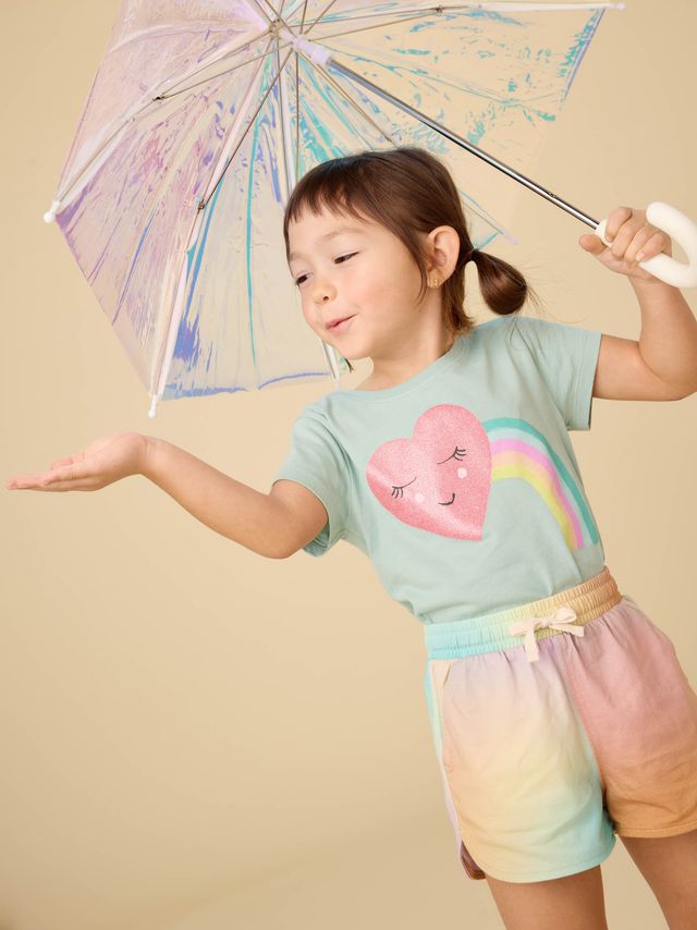 Tie Waist Shorts|Rainbow