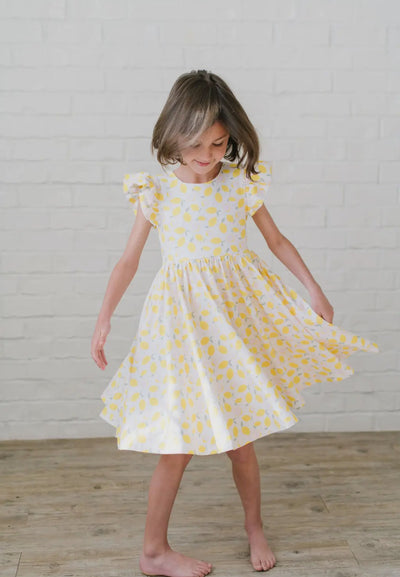 Olivia Dress in Lemon Drop