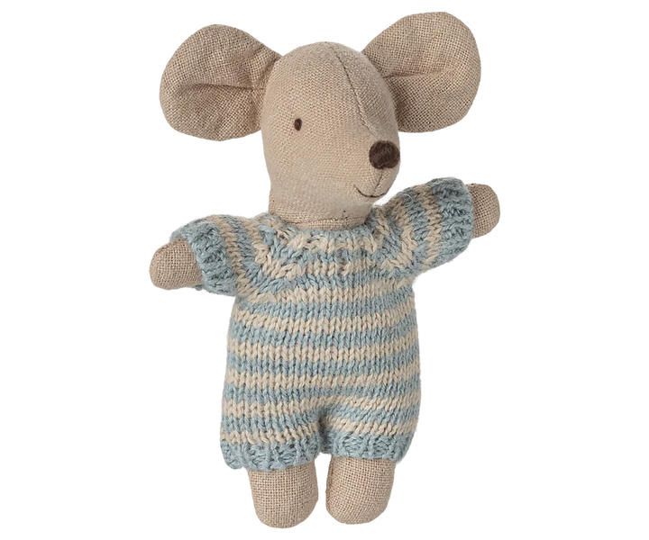Baby Mouse in Carry Cot, Blue