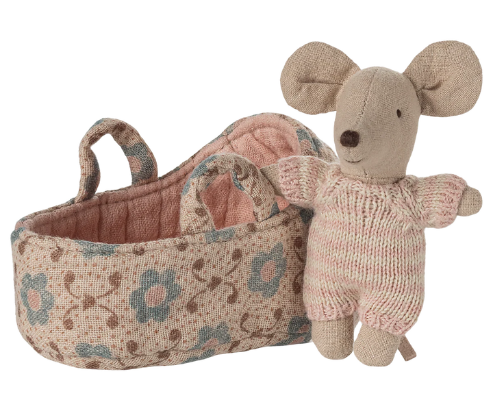 Baby Mouse in a Cot-Rose