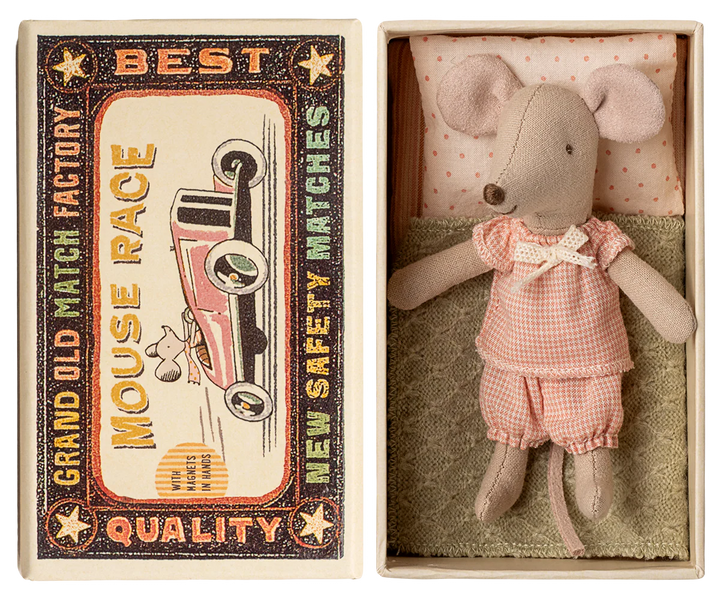 Little Sister Mouse in a Matchbox