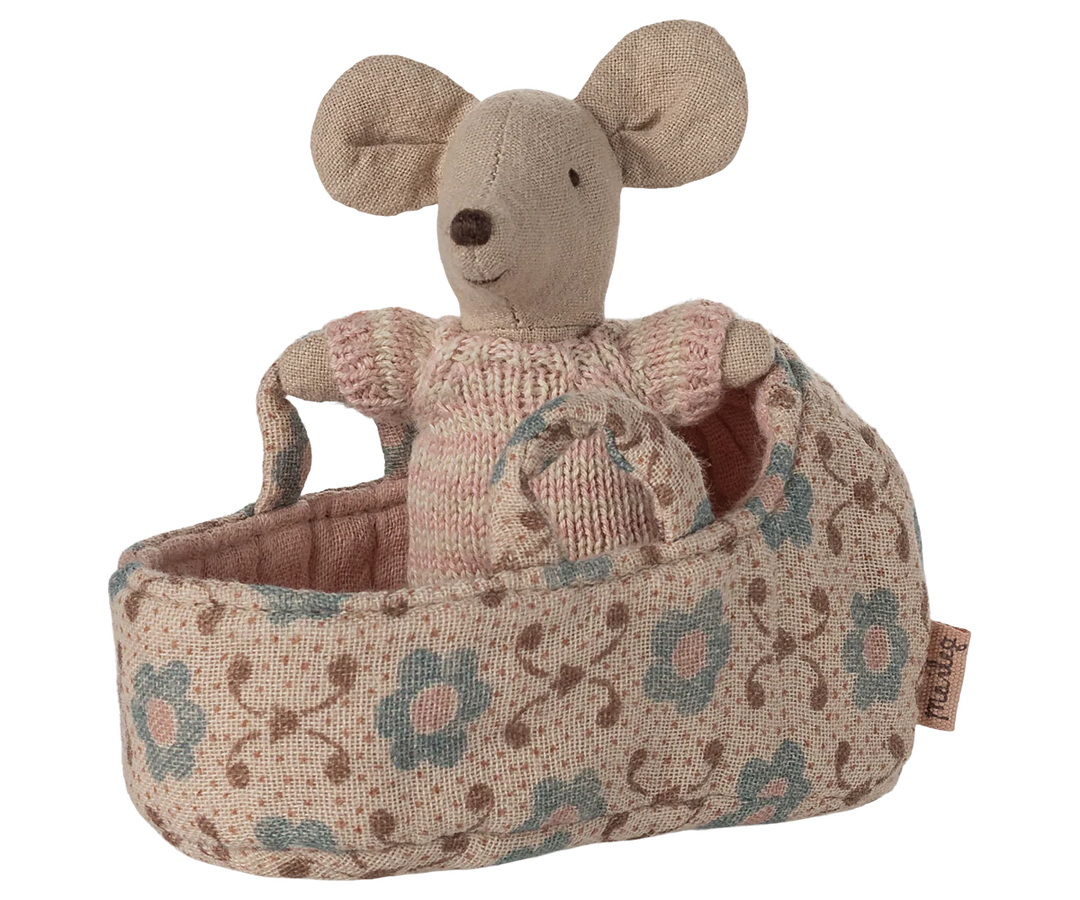 Baby Mouse in a Cot-Rose