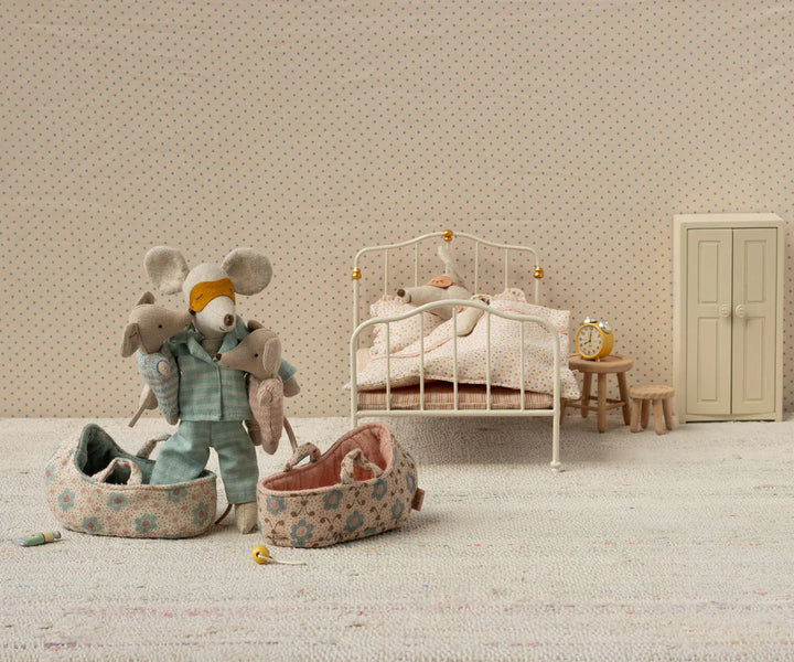 Baby Mouse in a Cot-Rose