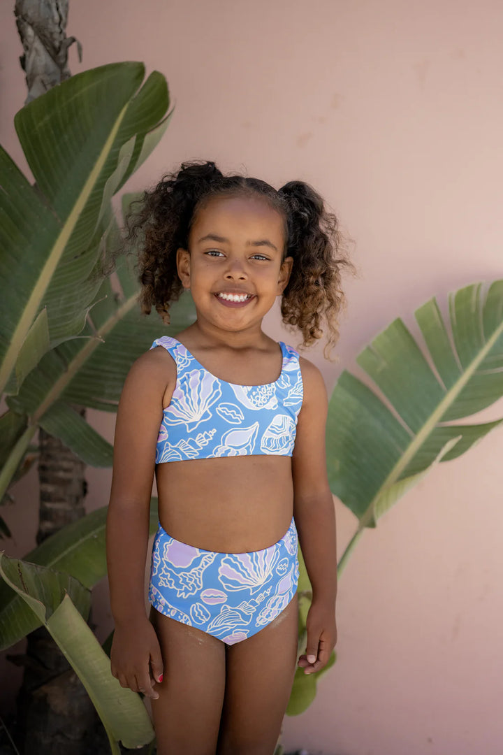 Seashells / Two Piece Swimsuit / Periwinkle