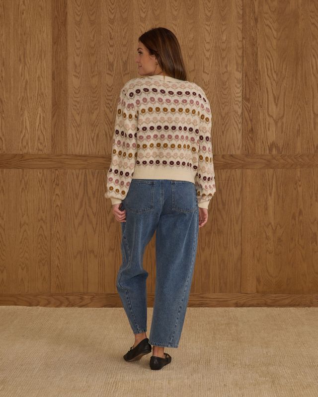 Cheyenne Cardigan || Floral  Jacquard