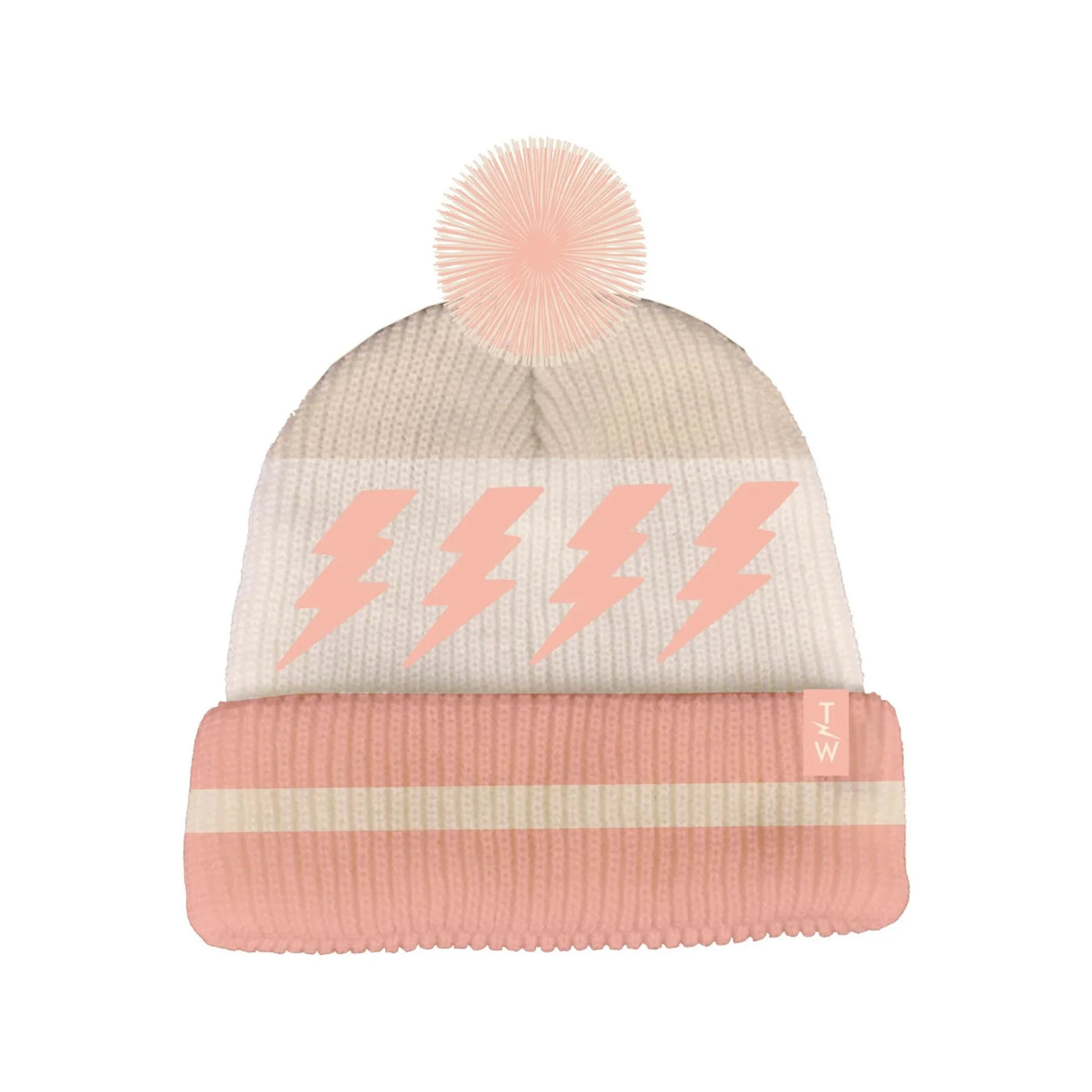 Electric Beanie Natural/Cream/Pink