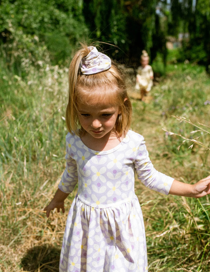 Pale Purple Petals Twirl Dress