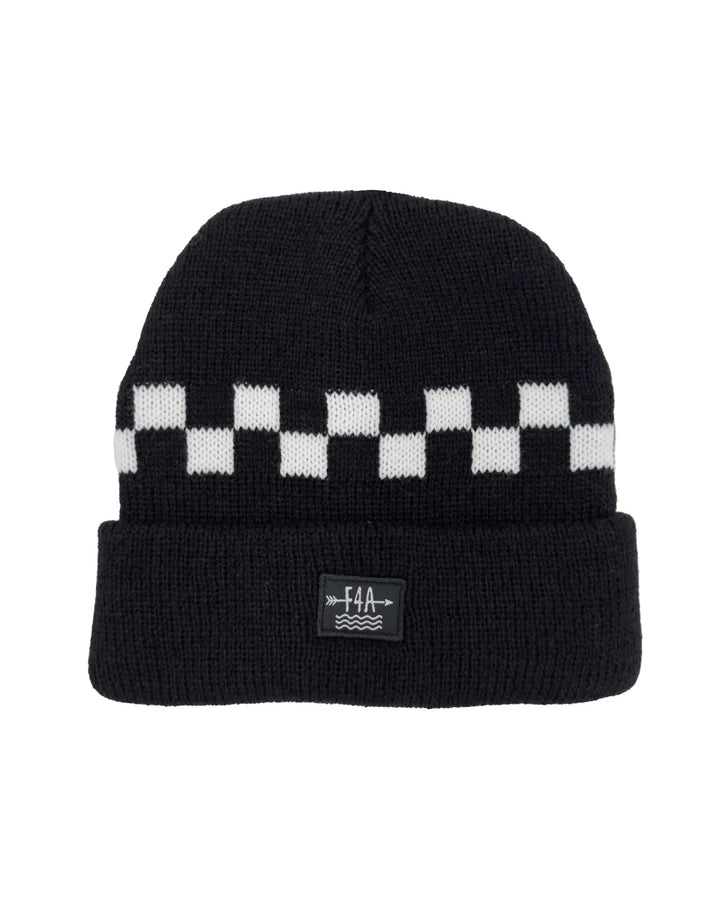Canyon Checker Beanie-Black