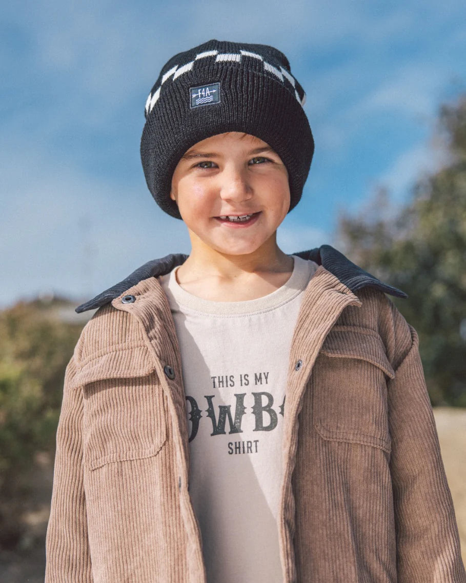 Canyon Checker Beanie-Black