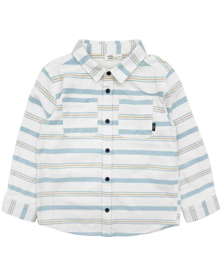 Sundown Stripe Flannel-Ivory