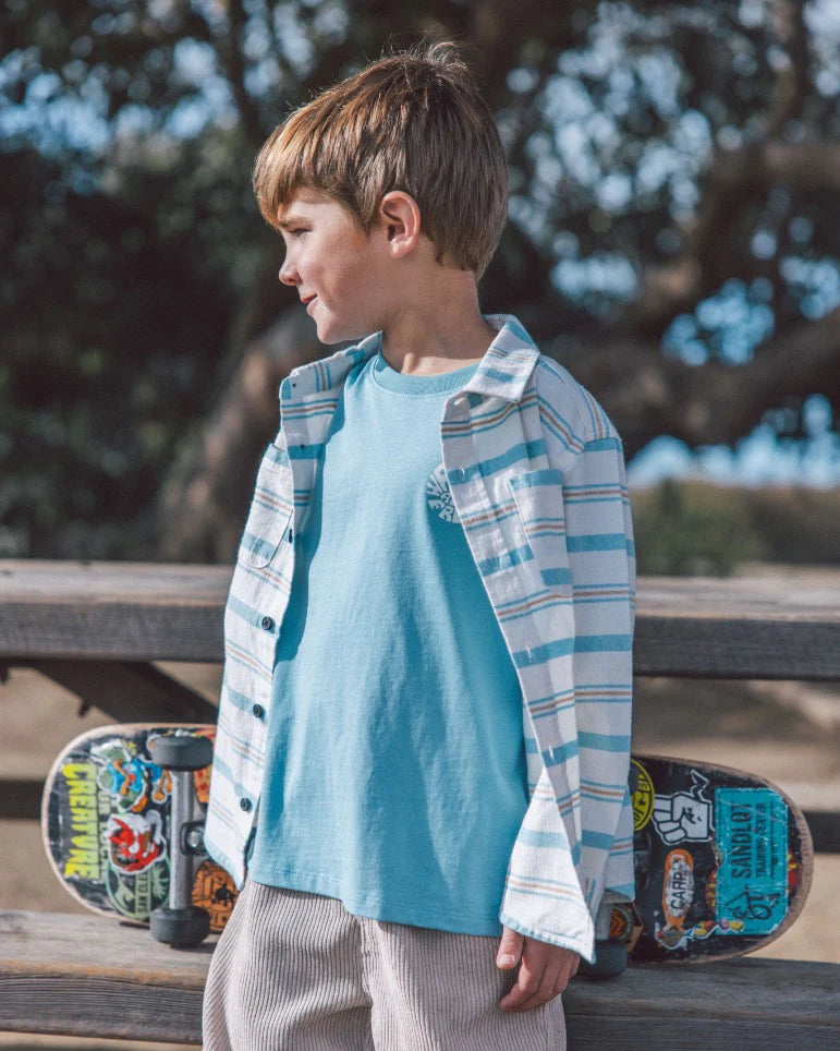 Sundown Stripe Flannel-Ivory