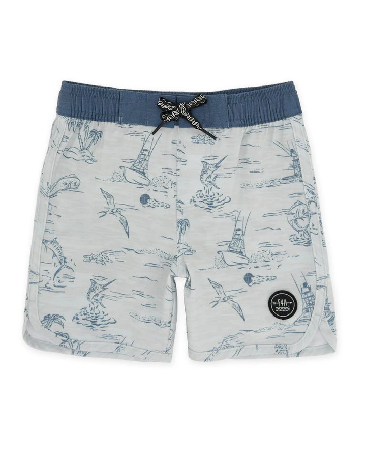 Scallop Boardshort - Out To Sea