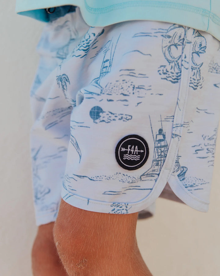 Scallop Boardshort - Out To Sea