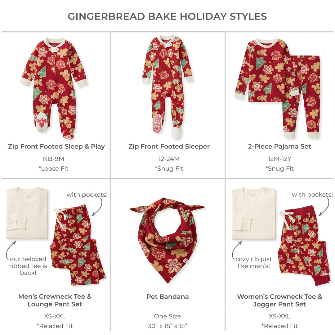 Gingerbread Bake Matching Family Pajamas- BABY