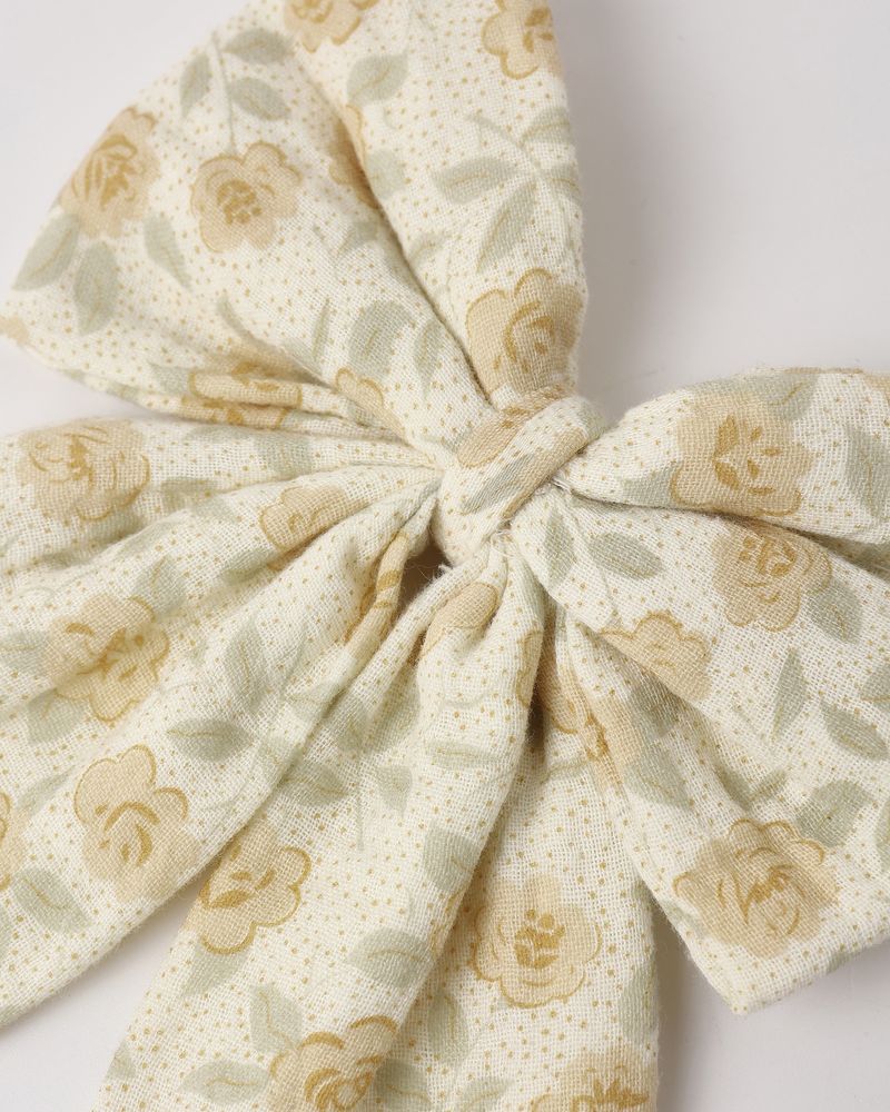 Oversized Bow || Yellow Floral