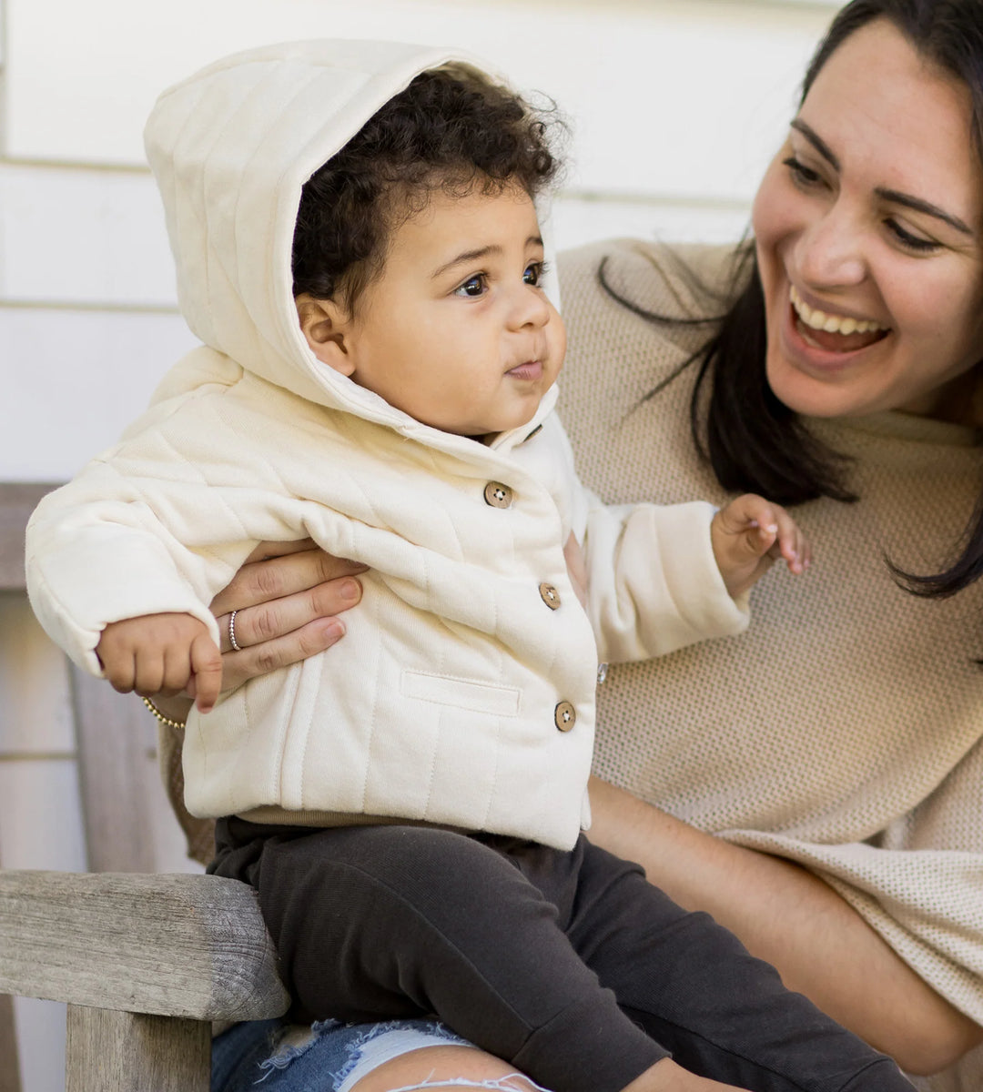 Organic Cotton Quilted Jacket | Oat